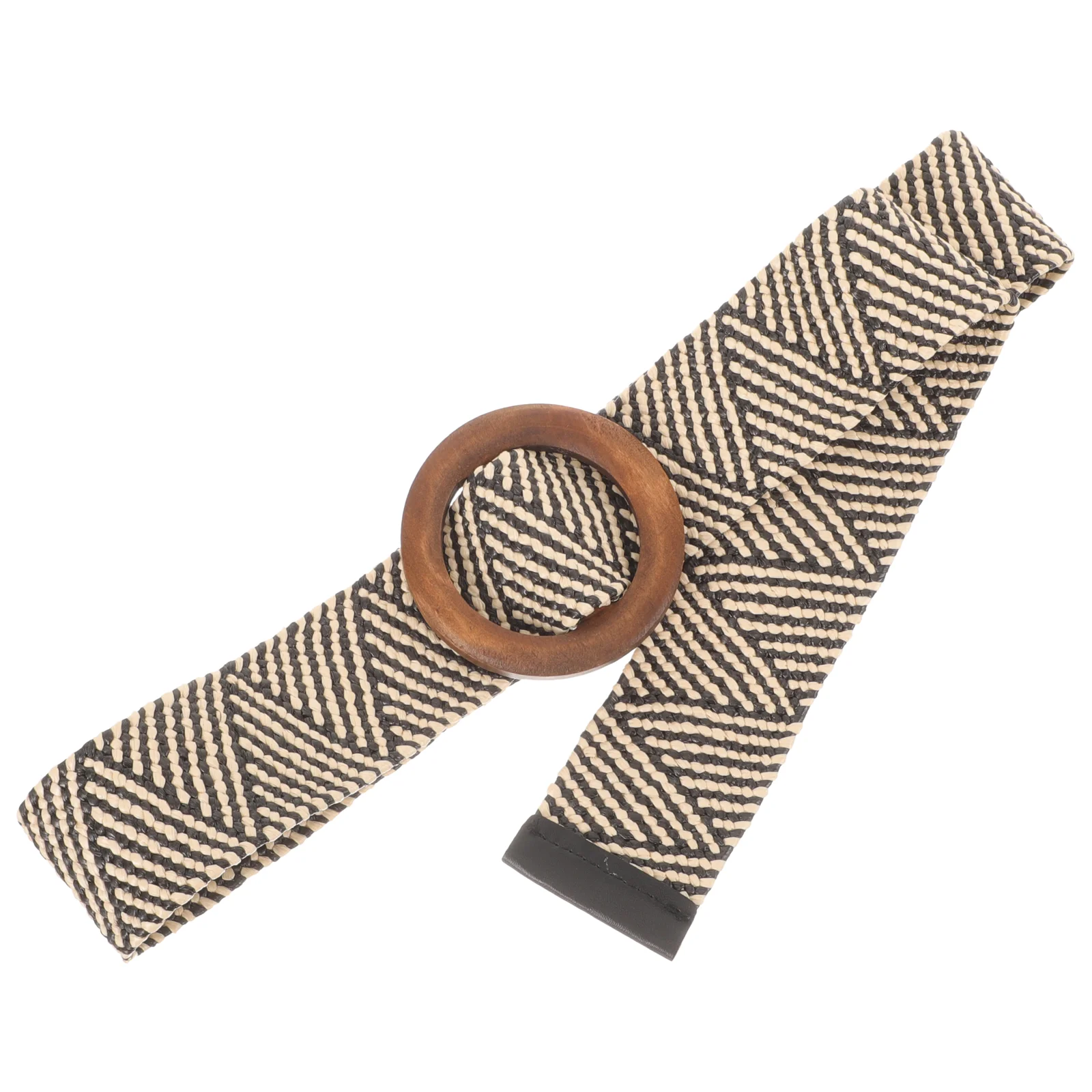 الخشب مشبك حزام الخصر مطاطا المنسوجة حزام الخصر فستان كاجوال حزام عريض النساء الجينز السراويل اكسسوارات زي