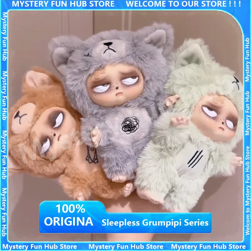 

Оригинальная слепая коробка без рукавов серии Grumpipi, виниловая милая кукла, экшн-фигурка, загадочная коробка, кавайные милые куклы, сумка-сюрприз, игрушка в подарок