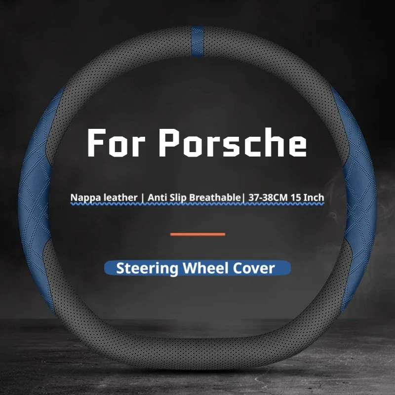 New3For3Porsche3Leather3Car3Steering3Wheel3Cover3Breathable3Anti3Slip3Premium3Fit3Cayenne3Panamera3Taycan3Macan37183Accessories