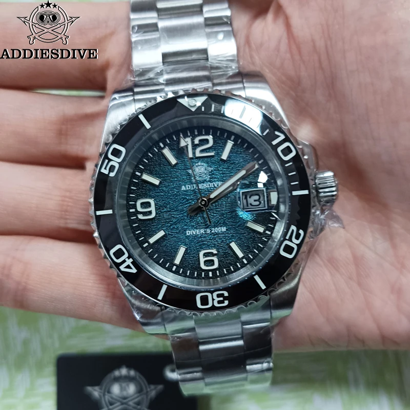 ADDIESDIVE 41 мм мужские часы для дайвинга AD2513 200 м водонепроницаемые