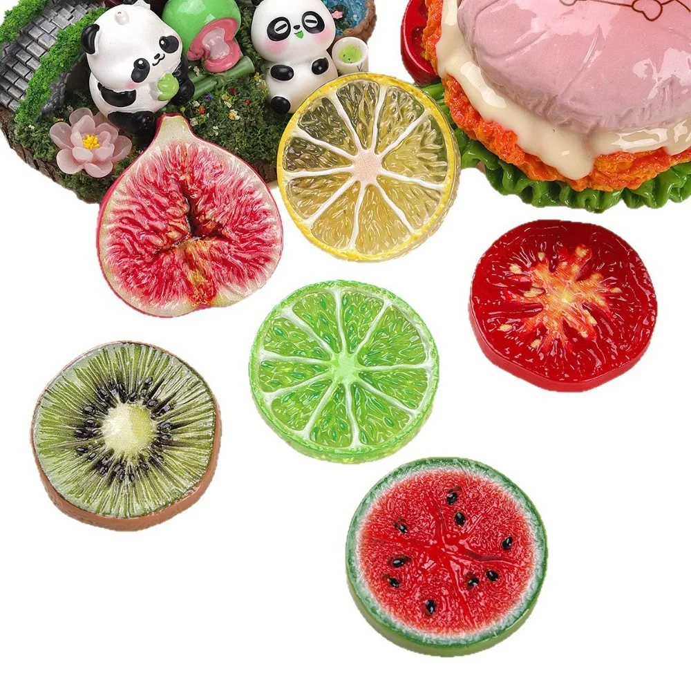 5pcs Mini Kawaii Cute Lemom Fruit Flat Back Cabochons Scrapbook Diy  Party Hairpin Accessories Home Decoration Craft