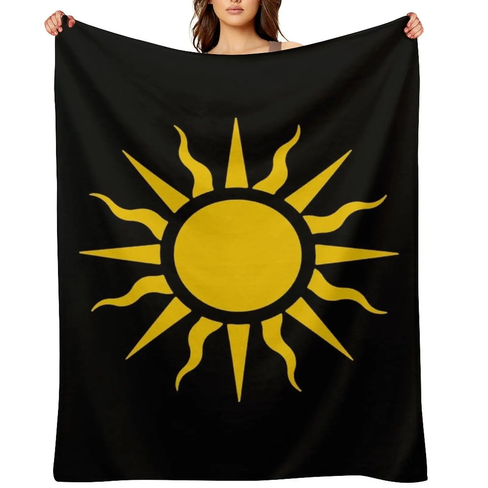 

The Great Sun of Nilfgaard (Gold) Throw Blanket Furrys Camping Personalized Gift For Baby Blankets