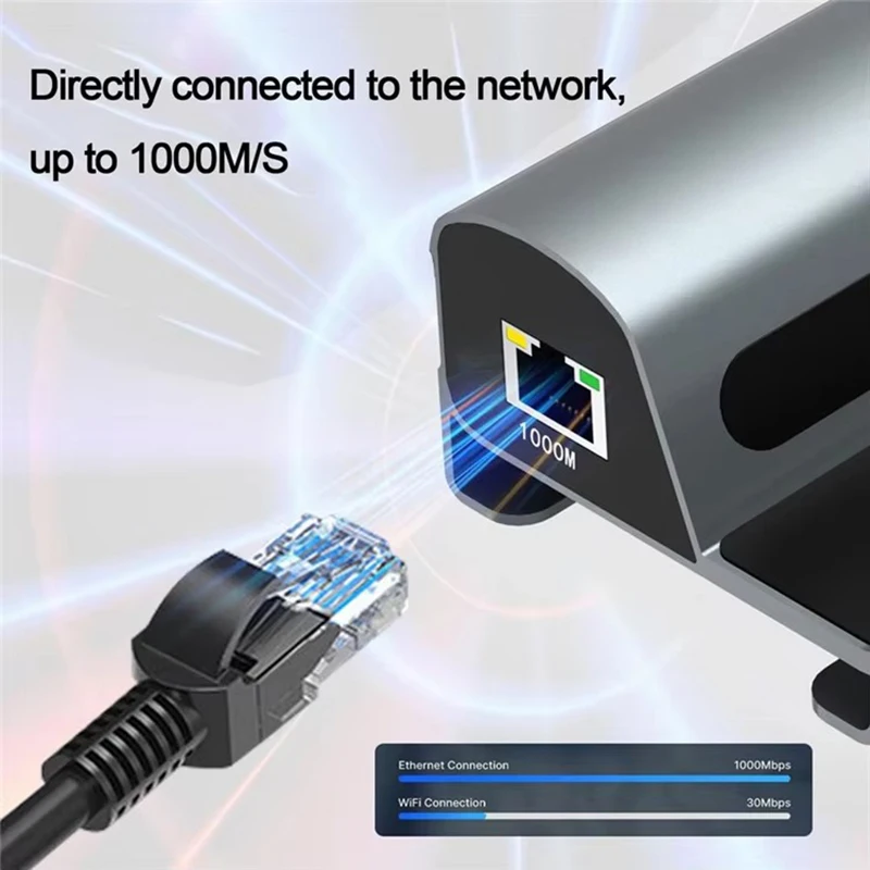 محطة قاعدة سطح السفينة قاعدة التلفزيون حامل محور لرسو السفن USB C إلى HD USB3.0 نوع-c شاحن لوحدة التحكم على سطح البخار 6 في 1 التوسع