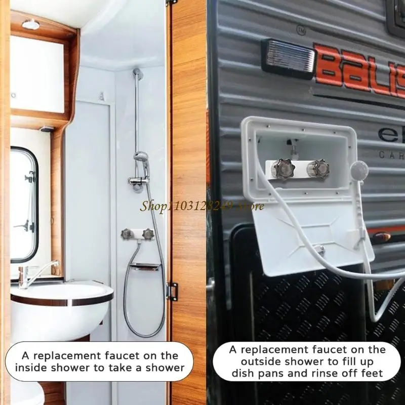 N5KD Motorhome Shower Mixer Valves Replacement Non Metallic Lightweight Design Fast Installation