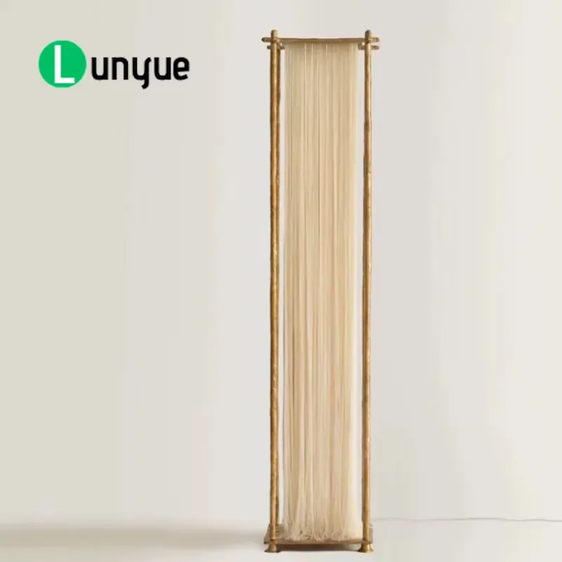 Modern Retro Luxury Satin Wrought Iron LED E27 Floor Lamp for Living Room Hotel Office Restaurant Exhibition Hall Premium