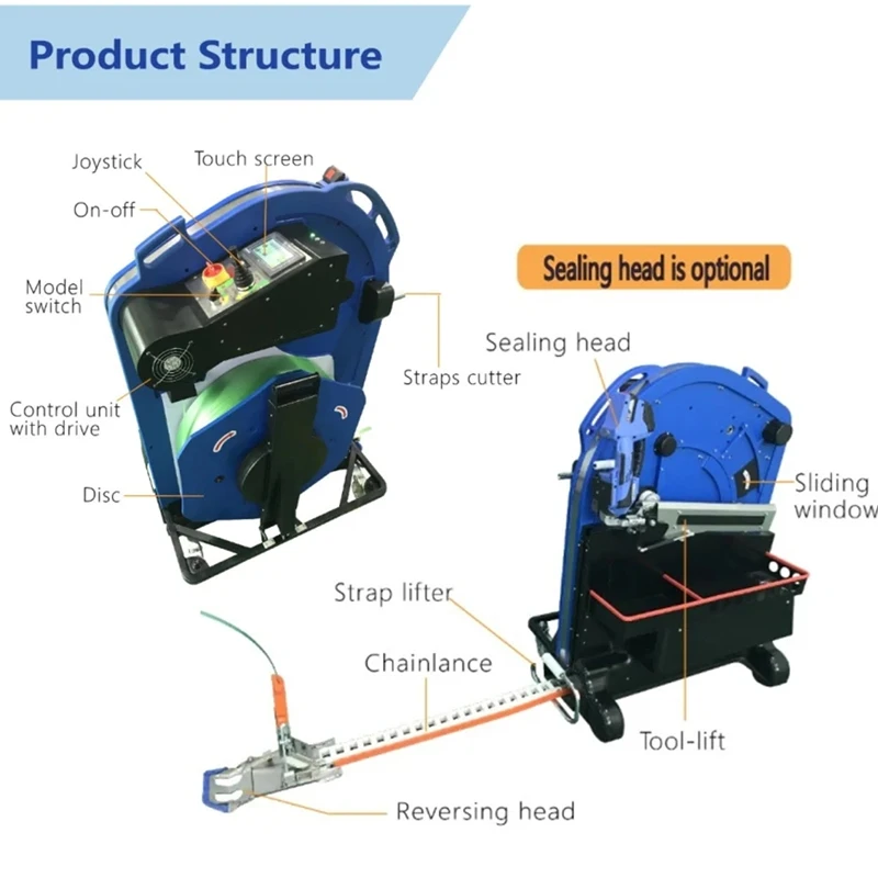 Pallet Strapping Machine for Straps Automatic Threading Packing Tools for Carton JD-008 Wooden Box Threading Machine
