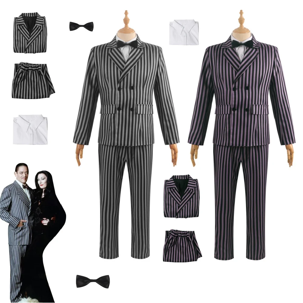 

Wednesday Addams Morticia Costume Long Sleeve Men's Suit Party Uniform Gomez Cosplay Outfits Family Proms Dad's costumes Cos