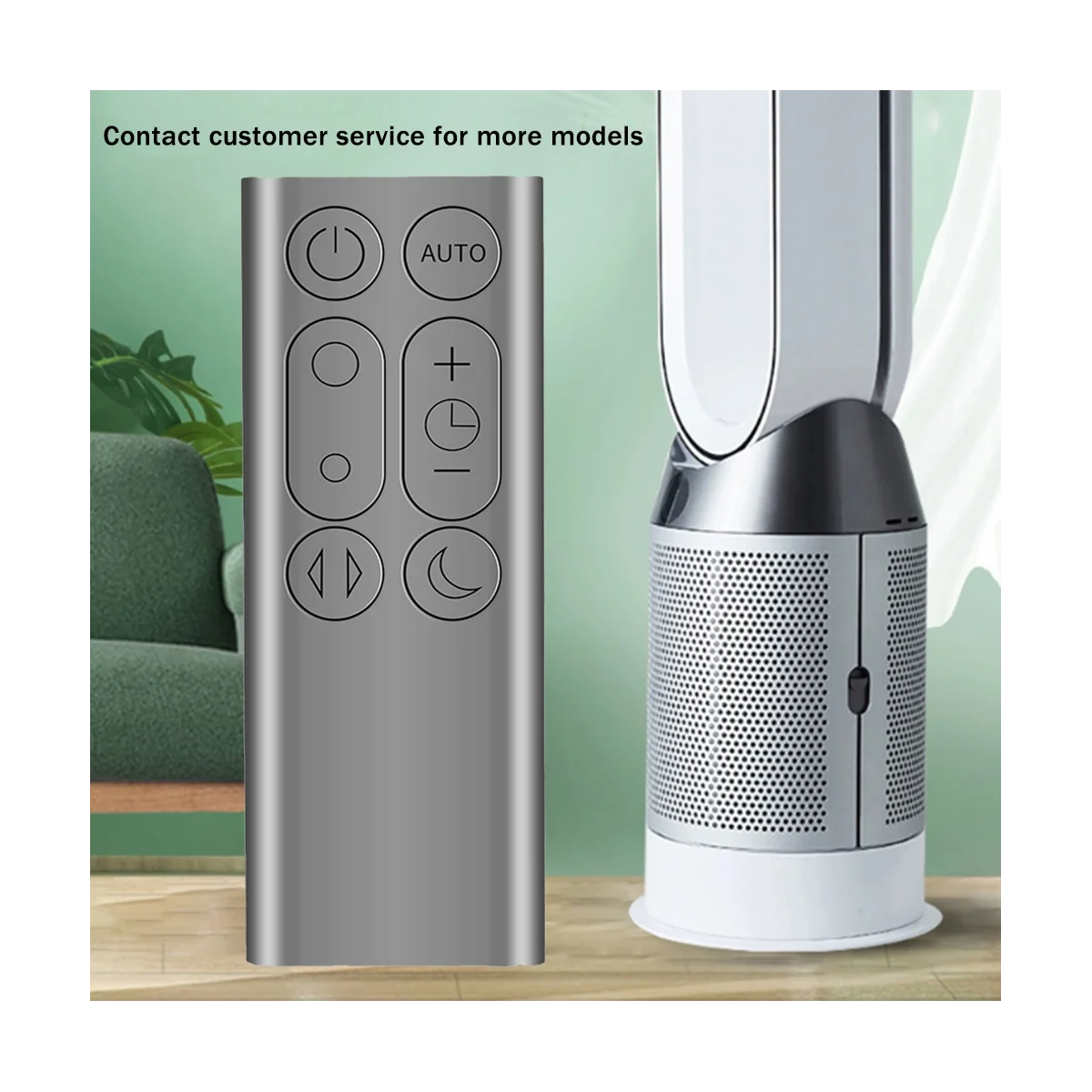 Replacement Remote Control Suitable for Dyson DP01 DP03 TP02 TP03 Air Purifier Leafless Fan Remote Control Grey