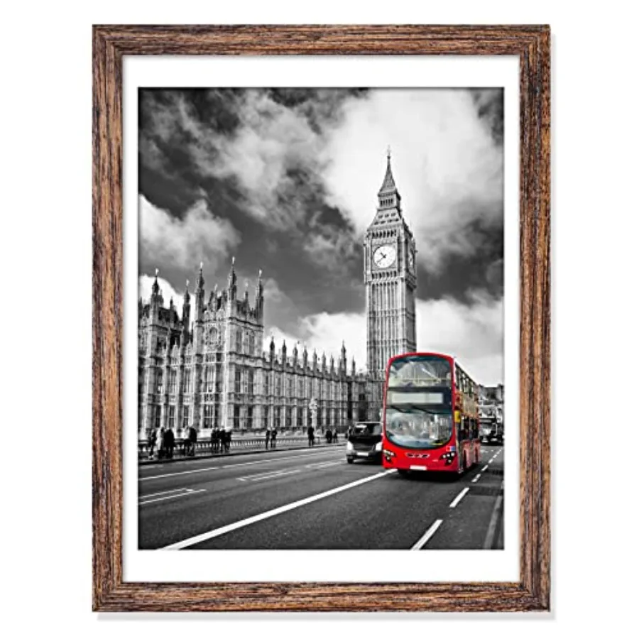 

Фоторамки 12x16 дюймов, состаренный коричневый цвет, для фотографий 11x14 дюймов с паспарту или 12x16 дюймов без паспарту, деревянные, под старину, с текстурой под дерево.