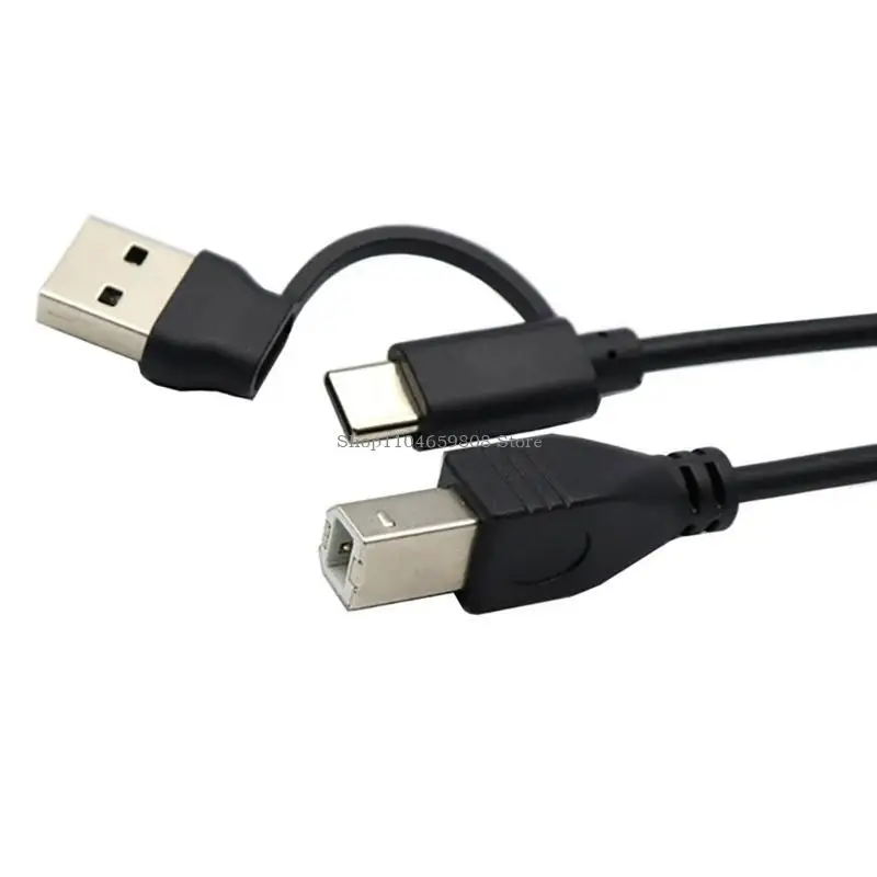 USB TypeC ذكر إلى USB Type-B ذكر كابل طابعات خط البيانات اتصال سهل #3