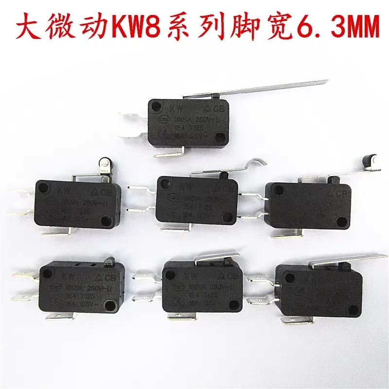 1PCS KW85A /250V copper contact pin width 6.3MM large micro switch Travel limit micro touch switch