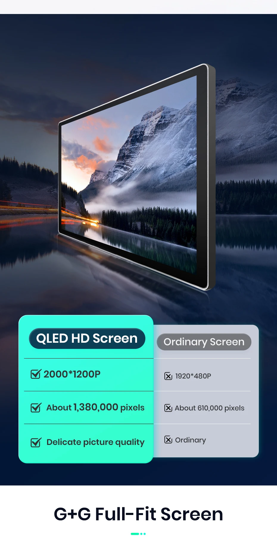 Junsun 11,5 Zoll QLED Touchscreen Universal-Autoradio, kabellos, für Apple CarPlay, Android Auto, Stereo-Multimedia-Videoplayer, intelligente Fahrzeugsysteme, 2-DIN-Autoradio, Head Unit, GPS-Navigation, BT, 4G, WLAN, 8-Kern-Prozessor, FM, AM, DSP, RDS, SWC, DAB – Detail 8