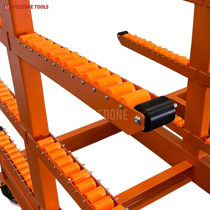 Workbench a Movable Multi - Layer Workbench with Casters for Fabrication Table of Edge Process Used for Stone Processing