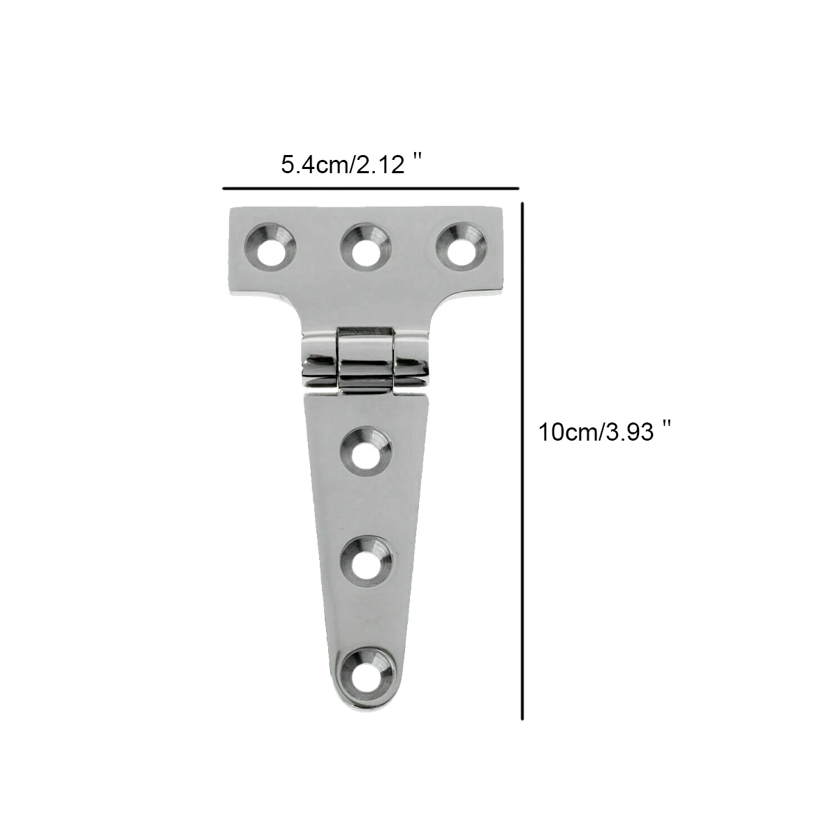 2 PCS 100*54*4.8mm Home Furnishing Window Door Shed, T Hinge Gate Strap Hinge, 316 Stainless Steel Wooden Door Barn