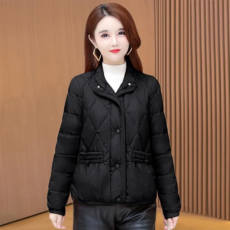 Down Cotton Jacket Women 2024 New Winter Clothing, Explosive Style High-end Luxury Brand, Short Lightweight Design Warm Cardigan