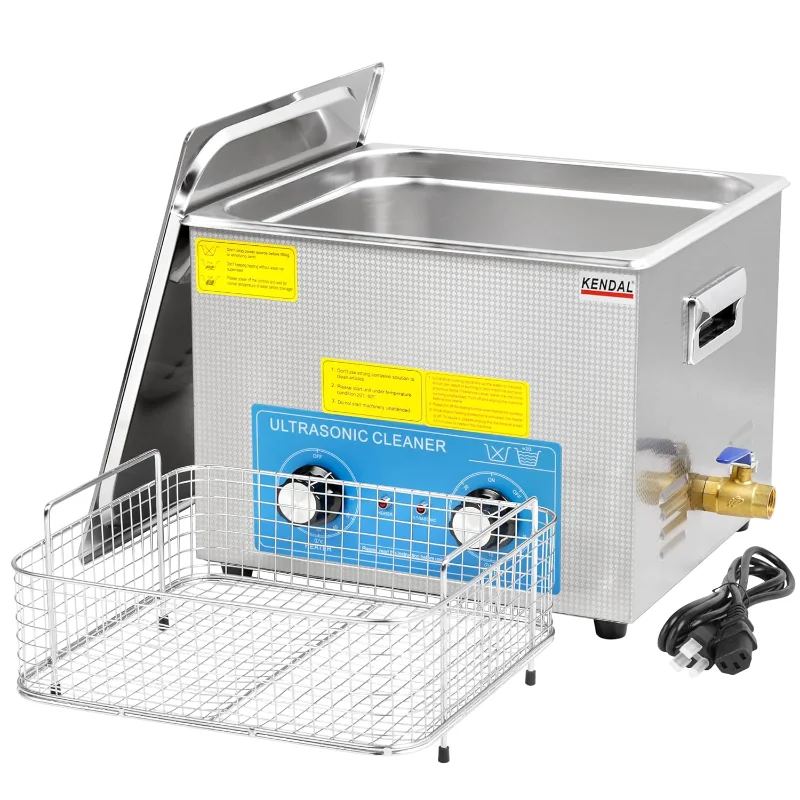 

Kendal Commercial Grade 360watts 12L Ultrasonic Cleaner 40kHz with Knobs Timer&Heater Cleaning Machine, for Watch Instruments