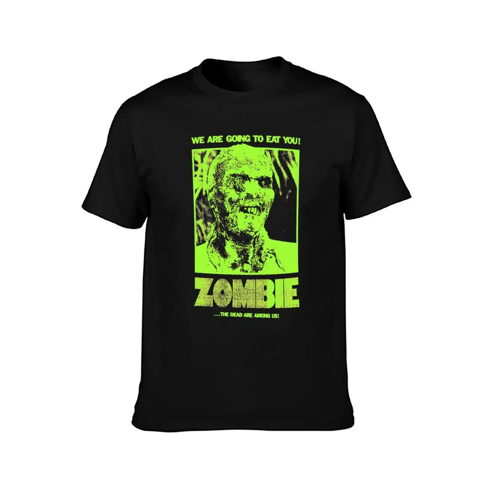 Movie lucio fulci zombie ZOMBI poster horror film T-Shirt, Summer Casual Cotton Tee, Oversized Streetwear Tops, Unisex Men Women