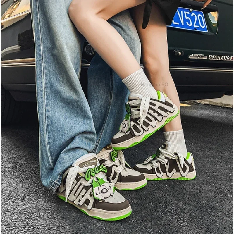 Women Shoes For Men Tennis Classic Y2K Cowhide Skateboard Shoes Male Fashion Letters Bread Sneakers Couples Sports Casual Shoe