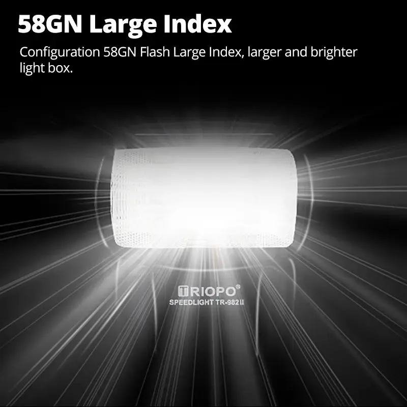 TRIOPO TR-982III 2.4G Wireless TTL HSS Master Slave Flash Speedlite Off-Camera Flash for Canon Nikon SLR Mirrorless Camera