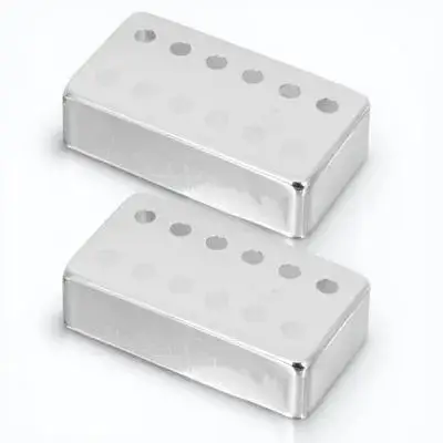 

2pcs Electric Guitar Pickup Copper Durable Protective Metal Cover Ventilation Heat Resistant Sturdy Long Lasting For Bass