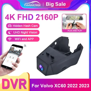 עבור volvo xc60 s90 v90 2022 2023 קדמי ו אחורי 4k עבור מצלמת מכונית מקליט Dashcam wifi מכונת הקלטה Dvr