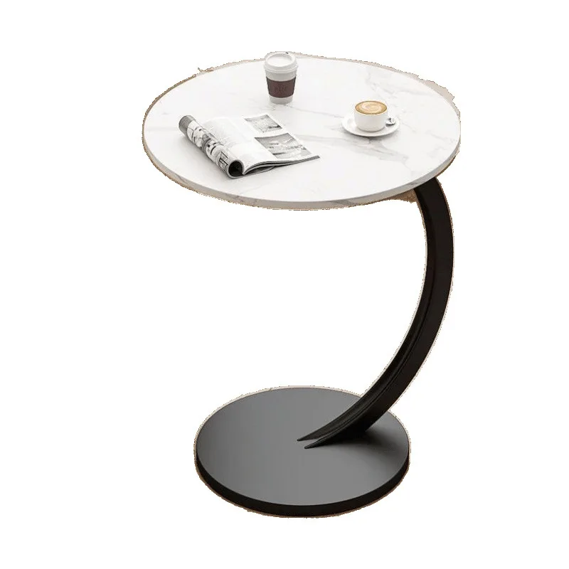 

Room bedside coffee table Internet celebrity double shelf simple round corner