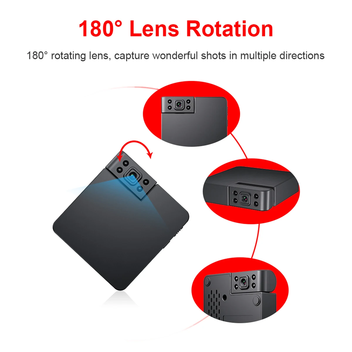 Small wifi mini camera supports mobile APP real-time live broadcast built-in 1200mAh battery camera built-in microphone 60° wide