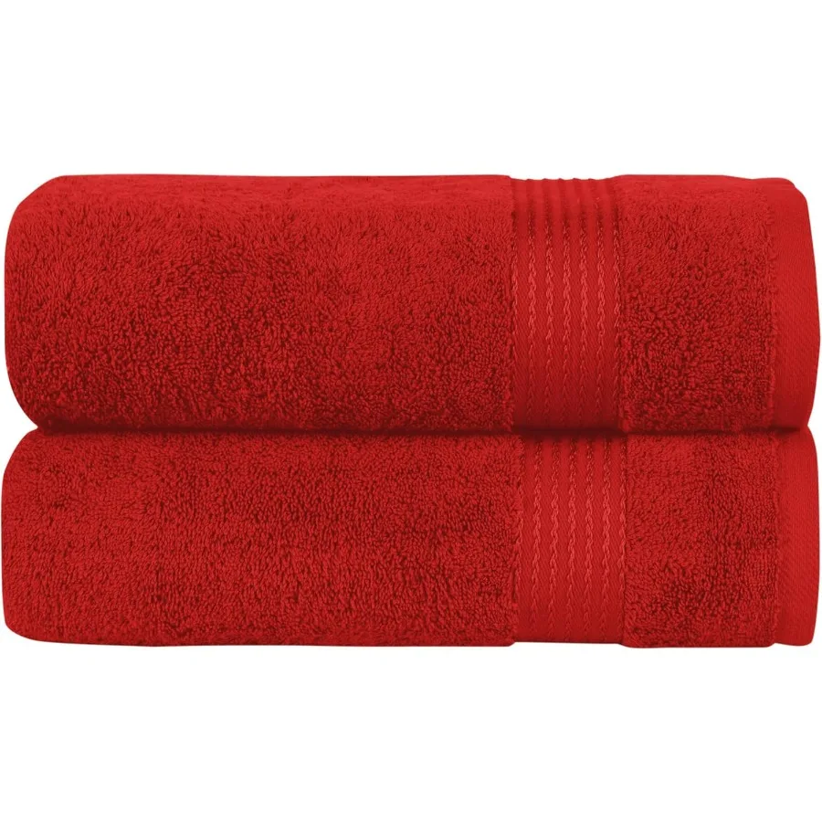 

Premium 2 Pack Bath Towel Set in 27 x 54 Inch Size for Bathroom Use Luxurious Hotel Spa Quality Made from 100 Turkish Cotton Hi