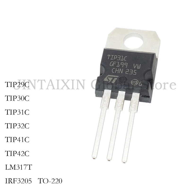 10PCS TIP31C TIP32C TIP41C TIP42C Transistor TO-220 TO220 TIP31 TIP32 TIP41 TIP42 TIP29C TIP30C TIP29 TIP30 LM317T LM317 IRF3205