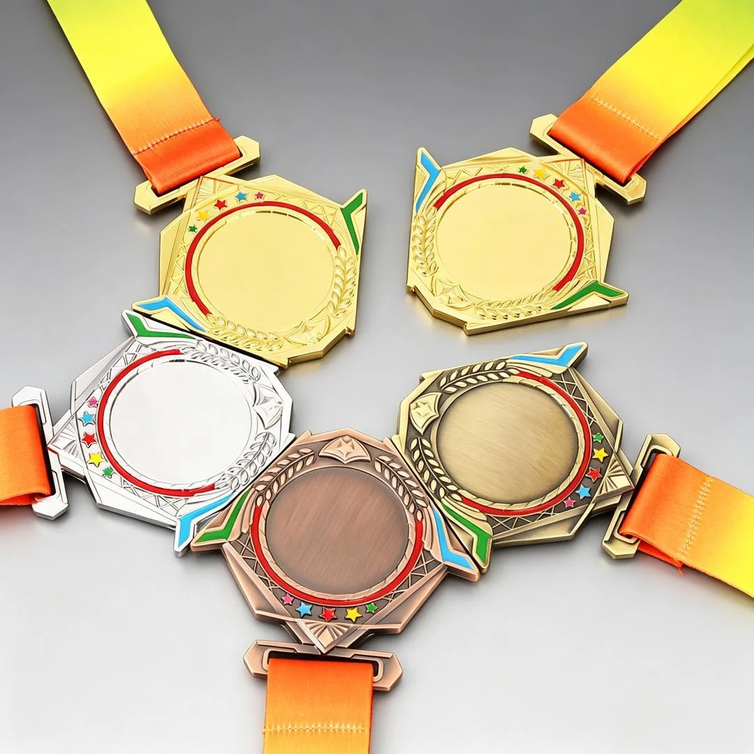 Factory Design Blank Award Creative Combination Puzzle Medal Custom Sports Swimming Race Medal