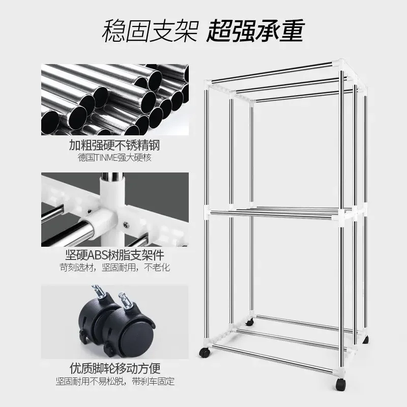 Asciugabiancheria pieghevole asciugabiancheria silenzioso di piccole dimensioni asciugabiancheria ad aria di grande capacità vestiti ad asciugatura rapida per uso domestico