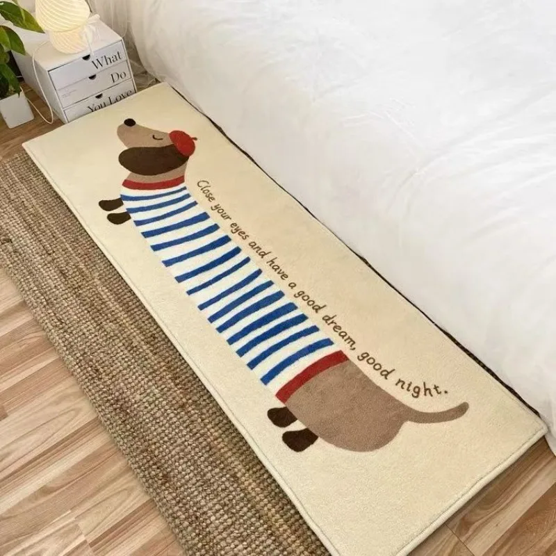 Imitation cashmere bedroom bedside blanket non-slip household floor mat bay window blanket thickened anti-drop floor mat