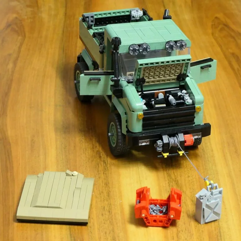 

MOC-183751 Классический городской небольшой грузовой транспортный автомобиль, модель строительного блока, 1815 деталей, детская игрушка на день рождения для мальчиков в подарок