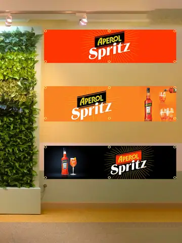 60x240cm Aperols 깃발 배너 태피스트리 폴리에스테르는 장식용 차고 또는 옥외 깃발을 인쇄했습니다