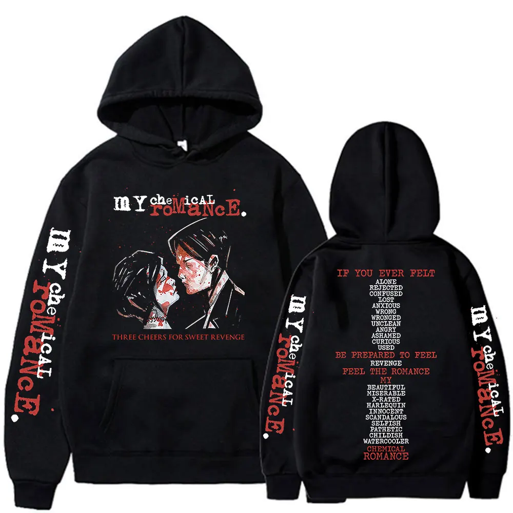 Rock Band My Chemical Romance Hoodies Three Cheers for Sweet Revenge Gothic Hooded Sweatshirts Men's Women Oversized Pullovers