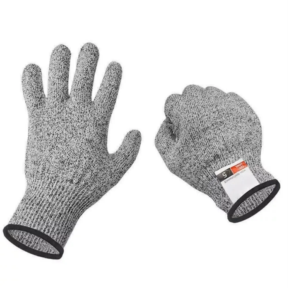 Guantes anticorte, Protección Laboral, grado 5, anticorte, antiperforación, sitio de construcción, corte de cuchillos, engrosado, res