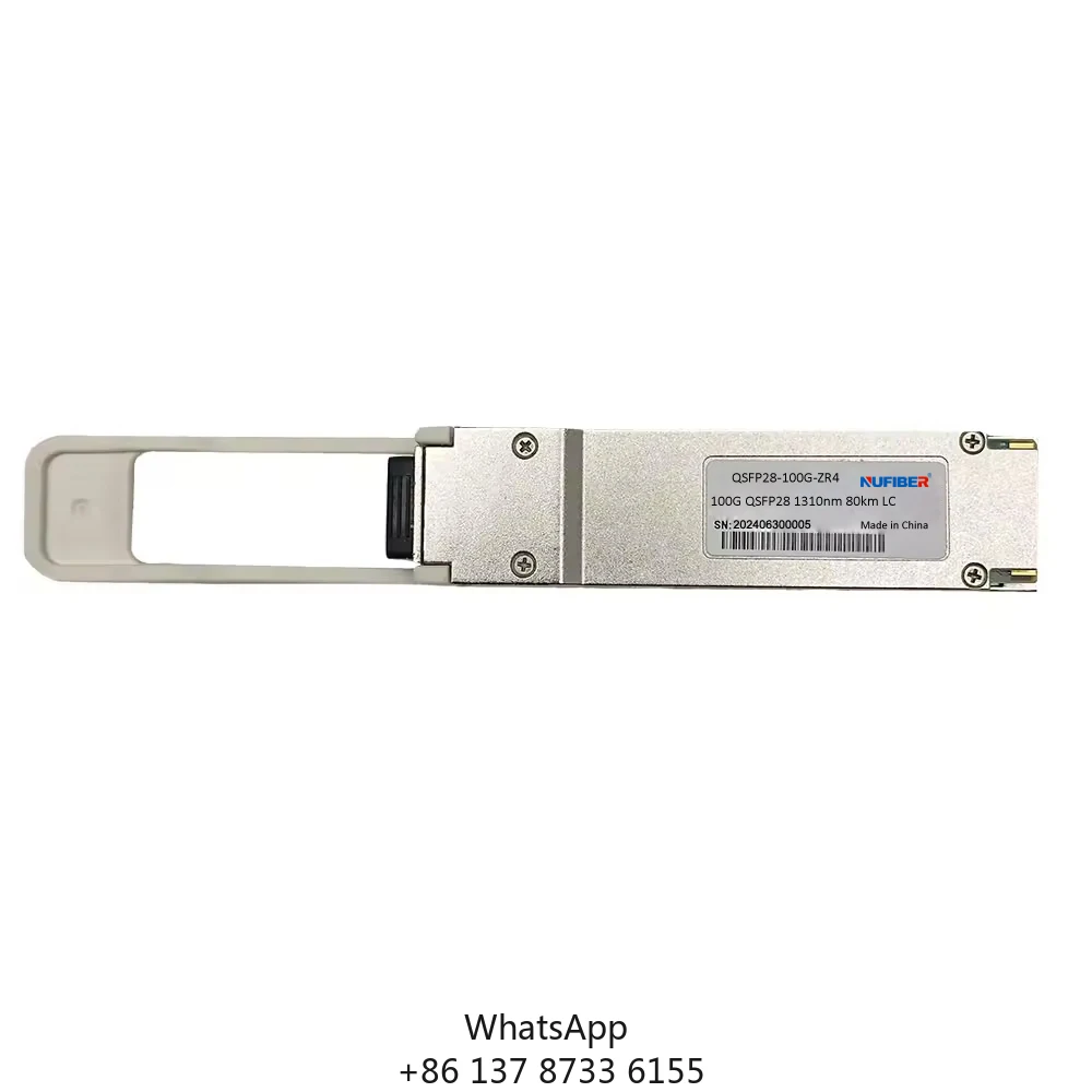 

QSFP28-100G-ZR4 100Gb/s QSFP28 Transceiver 80km 1310nm Single Mode With Duplex LC Connector