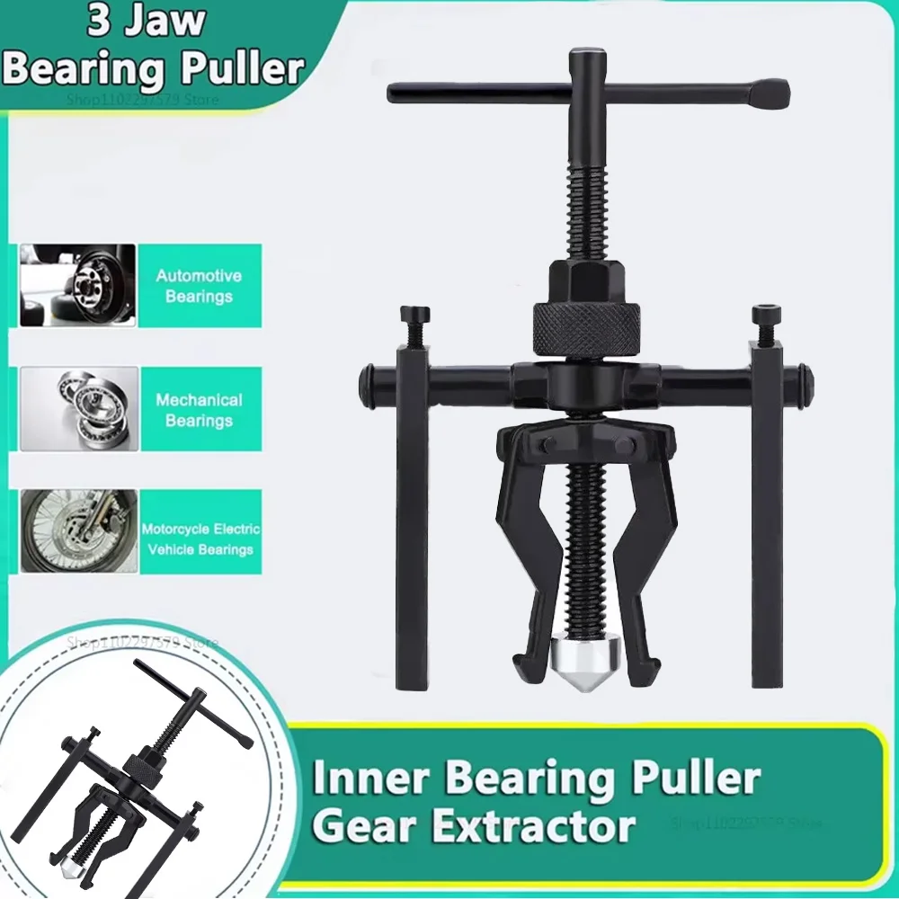 Estrattore per cuscinetti interni per auto per impieghi gravosi Estrattore a 3 griffe Kit di macchine utensili per autoveicoli per rimozione cuscinetti e riparazione auto
