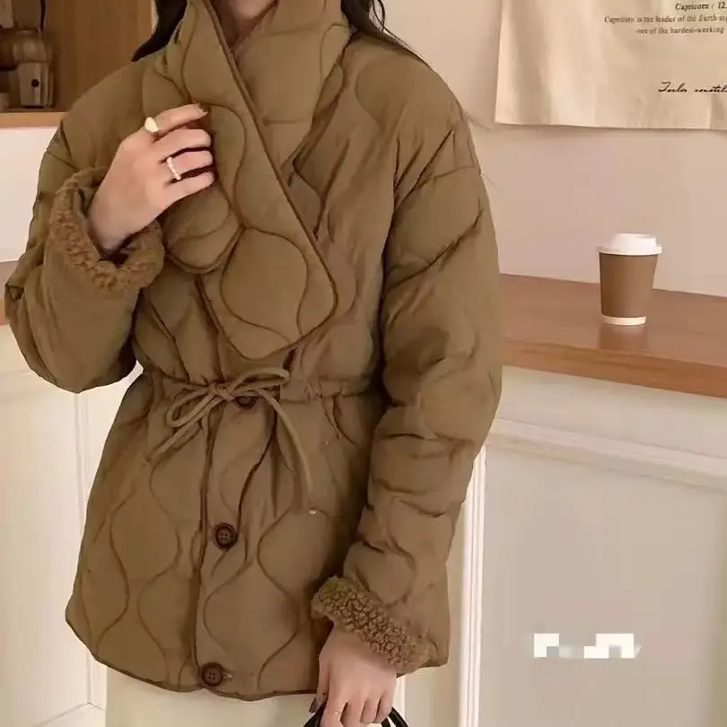 

Winter New Style Casual Down Short-sleeved Fitted Warm Scarf Down Jacket