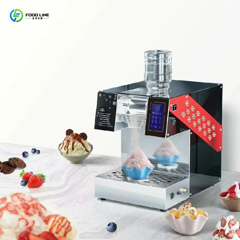 FL Professional Snowflake Ice Shaver Maker Dessert Bingsu Prep Machine for Cafe Shop Store Business Equipments