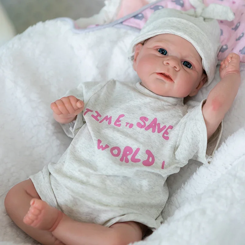 

48CM Already Painted Finished Doll Newborn Baby Doll Elijah Soft Touch Lifelike Bebe Reborn Dolls Birthday Christmas Gift Toys