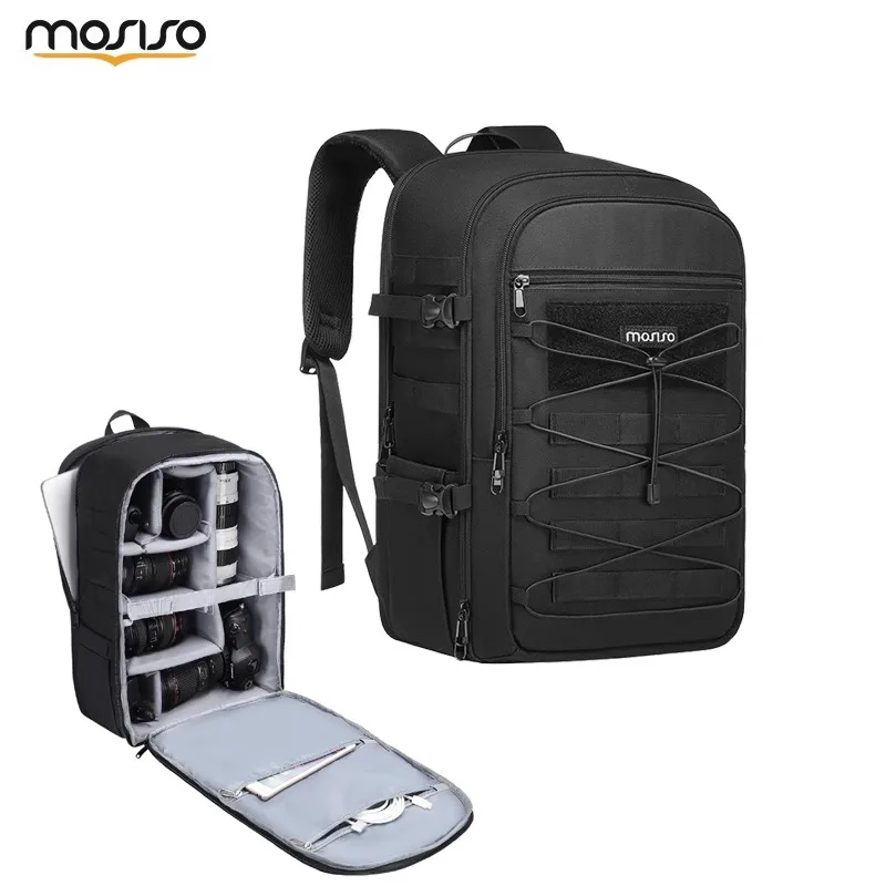 Camera Backpack, DSLR/SLR/Mirrorless Photography Tactical Camera Bag 15-16 Inch Laptop Backpack Suitable for Canon/Nikon/Sony