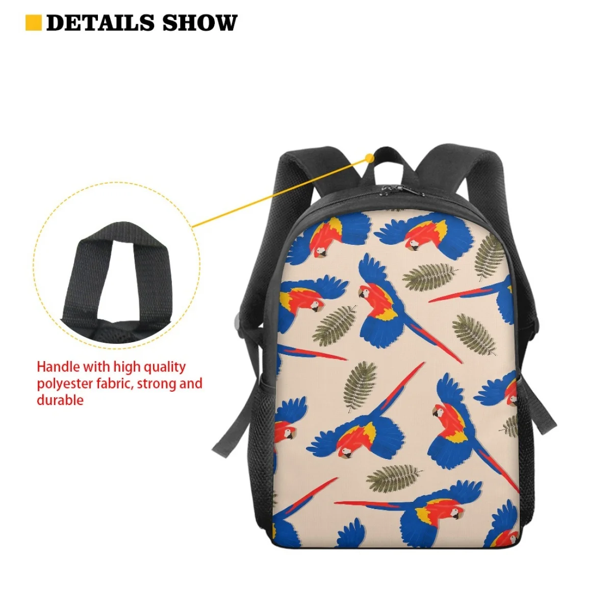 Cute Bird Printing Backpack For Kids School Bags For Boy Girl Bags Fashion Lovely Toddler Bookbag Teenagers Student Mochila