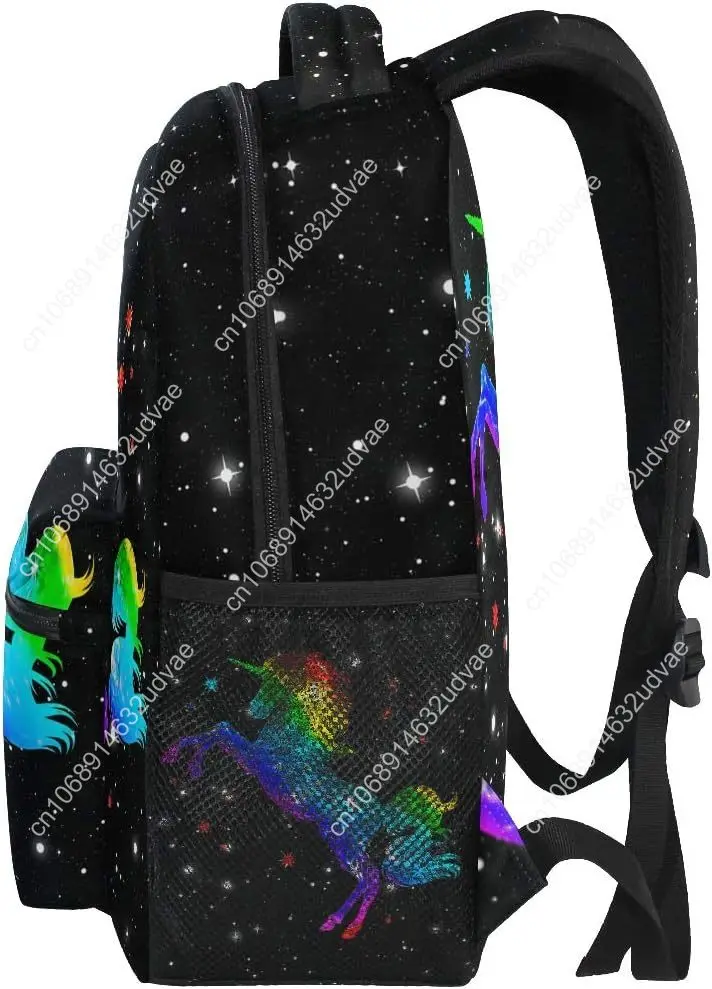 Unicorn Student Backpack For Teen Boys Girls Magic Rainbow Galaxy School Bag Bookbag Travel Laptop Daypack Book Bag Shoulder Bag