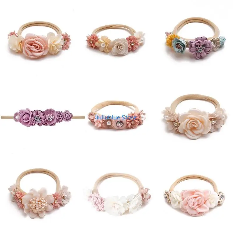 زهرة اصطناعية الطفل عقال مائة يوم الوليد الرضع طفل صغير لاستحمام الطفل الفتيات الصغيرات صورة الدعائم الحاضر 62CF #5