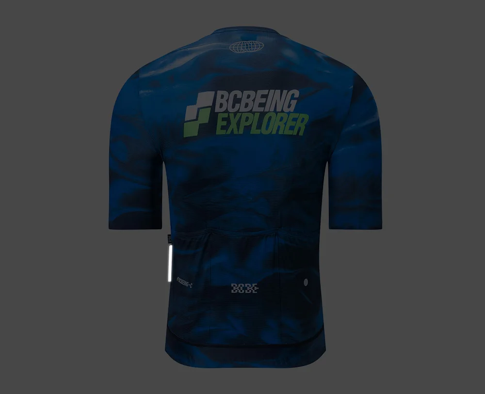 BCBE-ING Radtrikots für den Sommer, leicht, kurzärmelig, Rennschnitt, schnell trocknend, atmungsaktiv, UPF50+-Stoff, Maillot Ciclismo Hombre – Detail 15