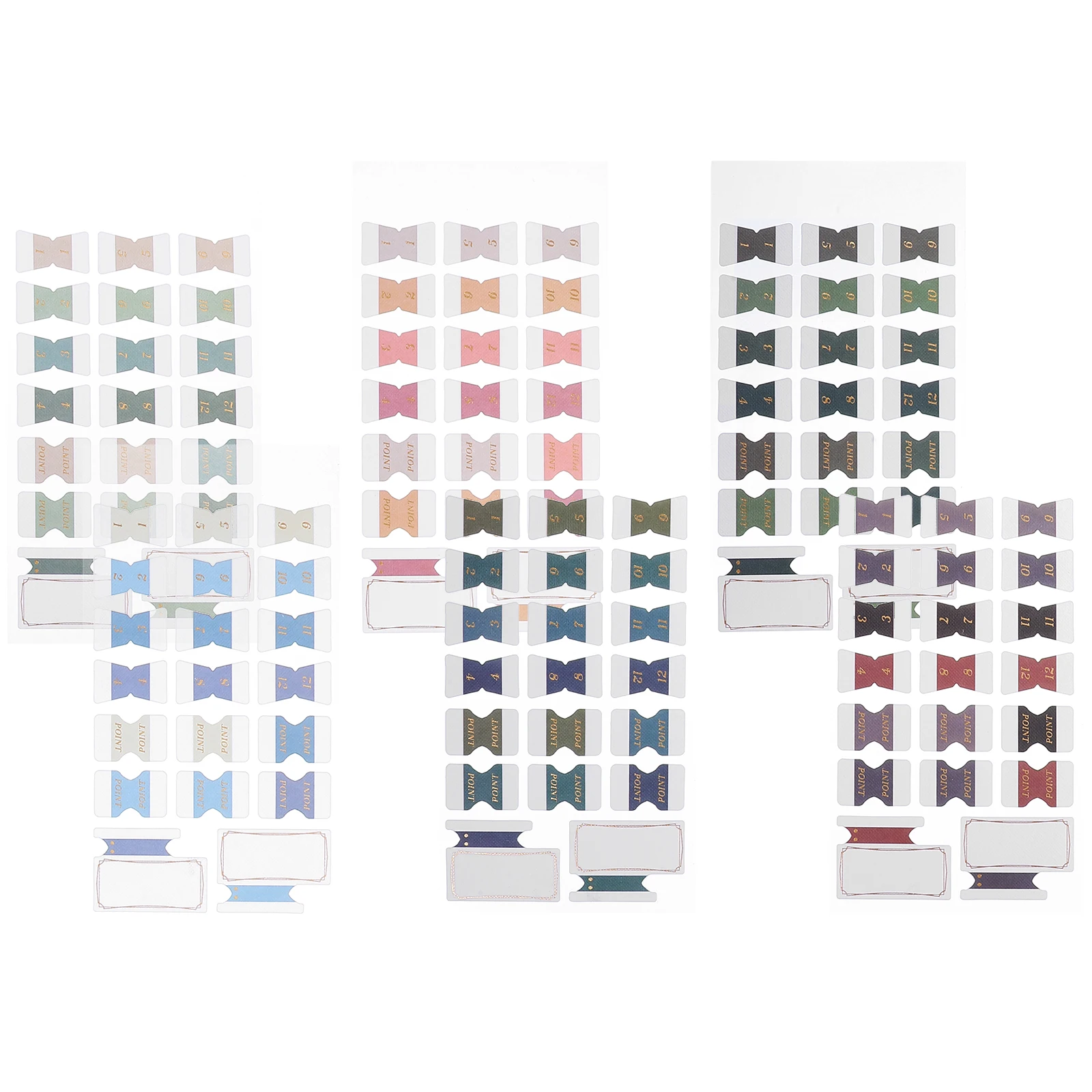 

6 Sheets Book Tabs 120 Stickers Colorful Page Markers Sticky Index Notebook Supplies Retro Design Practical Durability