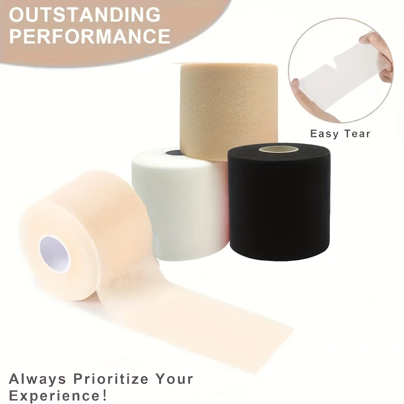 3 Rollen Sport-Hautfolie, Schaumstoffband, Bandagenwickel, Sporttape für Handgelenke, Ellbogen, Knie und Knöchel für Gymnastik, Klettern