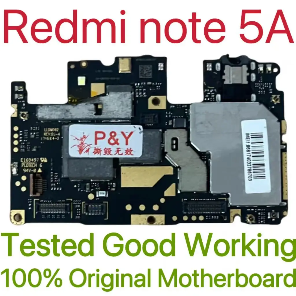 Global Version Original Unlocked Motherboard for Redmi note 5A Tested Circuit Plate Main Logic Board for Redmi note 5A