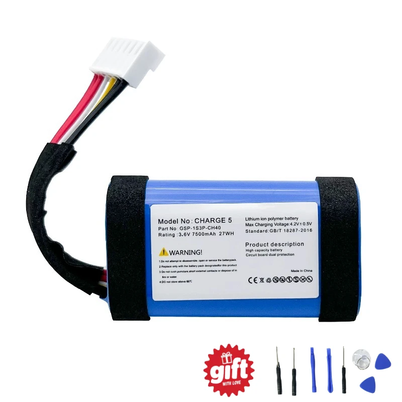 Replacement Battery for JBL Flip 2 3 4 5 Charge 1 2 210SL 4 4S 5 Xtreme 1 3 Boombox 1 2 Bluetooth Speaker with Free Tools view 4